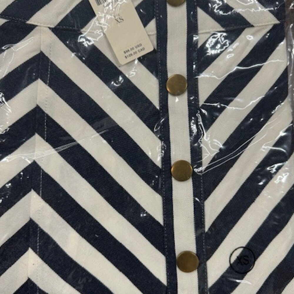 NWT Anthropologie Navy Stripe Skirt by ISLA MAUDE - Picture 4 of 7